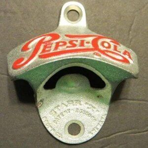 Vintage Pepsi Cola Bottle Opener Wall Mount Starr X Germany Decorative
